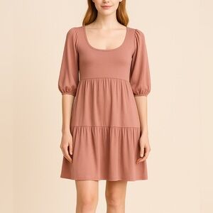 Anthropologie See You Monday baby doll scoop neck half sleeve dress,‎ size M